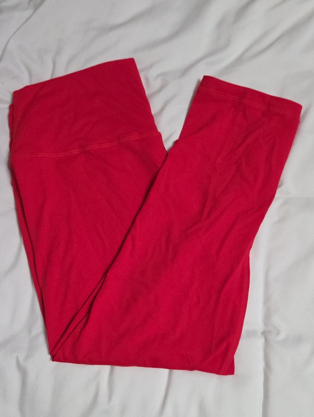 ZYIA Bright Red High-Rise Cropped Leggings